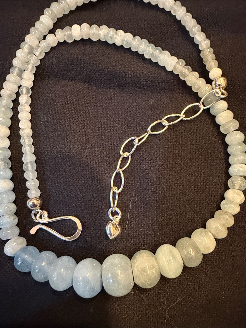 Jay King Genuine Aquamarine Desert Rose 21” necklace(254)
